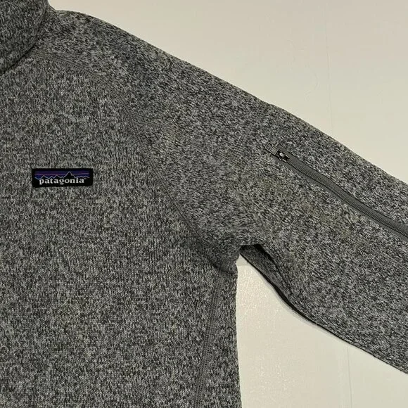 Patagonia Quarter Zip Up Jacket Grey Fleece Sweater Womens Small - Picture 5 of 6